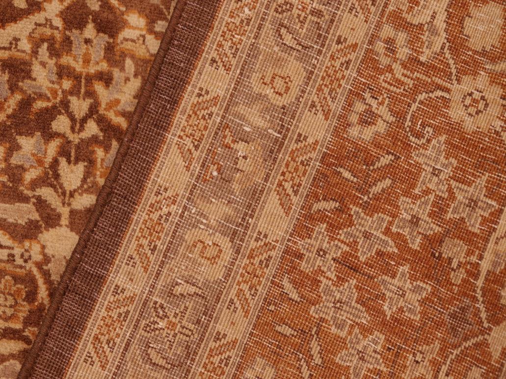handmade Traditional Guhm Brown Gold Hand Knotted RECTANGLE 100% WOOL area rug 6x10