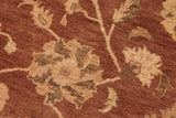 handmade Traditional Kafkaz Chobi Ziegler Brown Tan Hand Knotted RECTANGLE 100% WOOL area rug 8 x 9