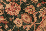 handmade Traditional Kafkaz Chobi Ziegler Green Rust Hand Knotted RECTANGLE 100% WOOL area rug 6 x 9