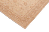 handmade Traditional Kafkaz Chobi Ziegler Tan Brown Hand Knotted RECTANGLE 100% WOOL area rug 6 x 9