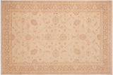 Classic Ziegler Tiny Tan Brown Hand-Knotted Wool Rug - 6'1'' x 9'1''