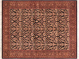 Kashan Pak Persian Donetta Black/Gold Wool Rug - 5'11'' x 8'11''