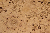 handmade Traditional Kafkaz Chobi Ziegler Tan Brown Hand Knotted RECTANGLE 100% WOOL area rug 10 x 13