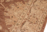 handmade Traditional Kafkaz Chobi Ziegler Brown Tan Hand Knotted RECTANGLE 100% WOOL area rug 10 x 14