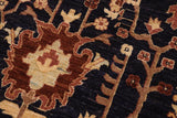 handmade Traditional Kafkaz Chobi Ziegler Blue Brown Hand Knotted RECTANGLE 100% WOOL area rug 10 x 14