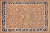 Oriental Ziegler Soraya Brown Blue Hand-Knotted Wool Rug - 10'0'' x 13'10''