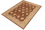 handmade Traditional Lahore Brown Beige Hand Knotted RECTANGLE 100% WOOL area rug 10 x 14