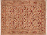 Pak Persian Maple Taupe/Red Wool Rug - 6'2'' x 9'1''