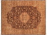 Kashan Pak Persian Hildegar Brown/Tan Wool Rug - 6'2'' x 9'4''