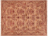 Pak Persian Evelin Taupe/Red Wool Rug - 6'1'' x 9'4''