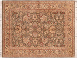 Pak Persian Bethann Green/Taupe Wool Rug - 6'0'' x 8'9''