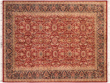 handmade Traditional Qaseem Bond Red Blue Hand Knotted RECTANGLE 100% WOOL area rug 6x9