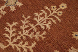 handmade Geometric Kafkaz Chobi Ziegler Brown Gold Hand Knotted RECTANGLE 100% WOOL area rug 8 x 12
