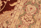 handmade Traditional Kafkaz Chobi Ziegler Brown Green Hand Knotted RECTANGLE 100% WOOL area rug 10 x 14