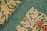 handmade Transitional Kafkaz Chobi Ziegler Green Tan Hand Knotted RECTANGLE 100% WOOL area rug 9 x 13