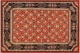 Boho Chic Ziegler Laronda Rust Black Hand-Knotted Wool Rug - 9'2'' x 12'0''