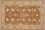 handmade Traditional Kafkaz Chobi Ziegler Brown Beige Hand Knotted RECTANGLE 100% WOOL area rug 9 x 12