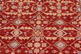 handmade Transitional Kafkaz Chobi Ziegler Red Green Hand Knotted RECTANGLE 100% WOOL area rug 10 x 14