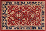 Oriental Ziegler Glennie Red Blue Hand-Knotted Wool Rug - 10'6'' x 13'10''