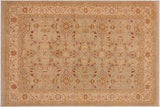 Classic Ziegler Maryln Green Beige Hand-Knotted Wool Rug - 9'0'' x 11'11''