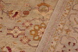 handmade Traditional Kafkaz Chobi Ziegler Lt. Green Beige Hand Knotted RECTANGLE 100% WOOL area rug 9 x 12