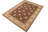 handmade Traditional Kafkaz Chobi Ziegler Brown Beige Hand Knotted RECTANGLE 100% WOOL area rug 9 x 12