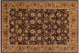 Bohemien Ziegler Cleora Brown Olive Green Hand-Knotted Wool Rug - 9'1'' x 11'5''