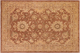 handmade Traditional Lahore Brown Dark Tan Hand Knotted RECTANGLE 100% WOOL area rug 10 x 13
