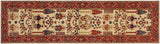 handmade Geometric Kafkaz Tan Rust Hand Knotted RUNNER 100% WOOL area rug 3 x 10