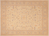 handmade Geometric Kafkaz Ivory Lt. Gray Hand Knotted RECTANGLE 100% WOOL area rug 8x10