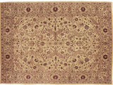 Agra Pak Persian Elanor Beige/Red Wool Rug - 9'1'' x 12'0''