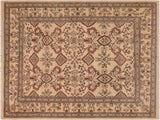 Antique Lavastone Low-Pile Sebrina Beige/Brown Wool Rug - 8'6'' x 9'1''