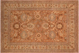 Bohemien Ziegler Penni Brown Green Hand-Knotted Wool Rug - 7'10'' x 10'4''