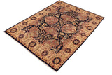 handmade Traditional Kafkaz Chobi Ziegler Blue Tan Hand Knotted RECTANGLE 100% WOOL area rug 8 x 10