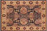 Shabby Chic Ziegler Lourie Blue Tan Hand-Knotted Wool Rug - 8'2'' x 10'1''