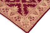 handmade Transitional Kafkaz Chobi Ziegler Magenta Beige Hand Knotted RECTANGLE 100% WOOL area rug 8 x 10