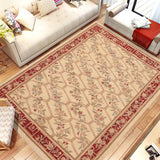 handmade Transitional Kafkaz Chobi Ziegler Beige Wine Red Hand Knotted RECTANGLE 100% WOOL area rug 8 x 10