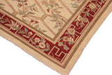 handmade Transitional Kafkaz Chobi Ziegler Beige Wine Red Hand Knotted RECTANGLE 100% WOOL area rug 8 x 10