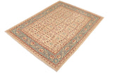 handmade Transitional Kafkaz Chobi Ziegler Beige Green Hand Knotted RECTANGLE 100% WOOL area rug 8 x 10