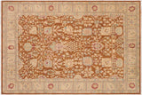 Oriental Ziegler Jesusa Brown Beige Hand-Knotted Wool Rug - 8'1'' x 9'10''