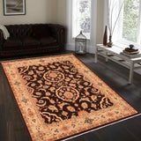 handmade Traditional Kafkaz Chobi Ziegler Brown Tan Hand Knotted RECTANGLE 100% WOOL area rug 8 x 10