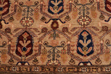 handmade Transitional Kafkaz Chobi Ziegler Tan Green Hand Knotted RECTANGLE 100% WOOL area rug 9 x 12