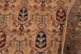 handmade Transitional Kafkaz Chobi Ziegler Tan Green Hand Knotted RECTANGLE 100% WOOL area rug 9 x 12