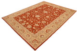 handmade Traditional Kafkaz Chobi Ziegler Rust Beige Hand Knotted RECTANGLE 100% WOOL area rug 9 x 13