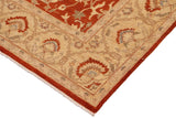 handmade Traditional Kafkaz Chobi Ziegler Rust Beige Hand Knotted RECTANGLE 100% WOOL area rug 9 x 13