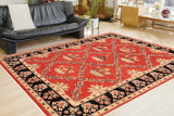 handmade Traditional Kafkaz Chobi Ziegler Red Black Hand Knotted RECTANGLE 100% WOOL area rug 9 x 12