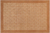 Shabby Chic Ziegler Yukiko Beige Brown Hand-Knotted Wool Rug - 9'1'' x 12'4''