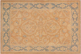 Shabby Chic Ziegler Wei Brown Blue Hand-Knotted Wool Rug - 9'1'' x 11'8''