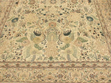 handmade Transitional Nagi Ivory Green Hand Knotted RECTANGLE 100% WOOL area rug 9x12