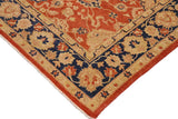 handmade Traditional Kafkaz Chobi Ziegler Rust Blue Hand Knotted RECTANGLE 100% WOOL area rug 9 x 12